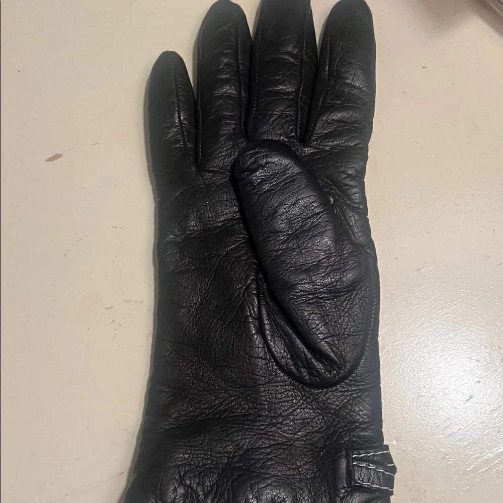 Black Leather Women’s Gloves with cashmere/wool lining